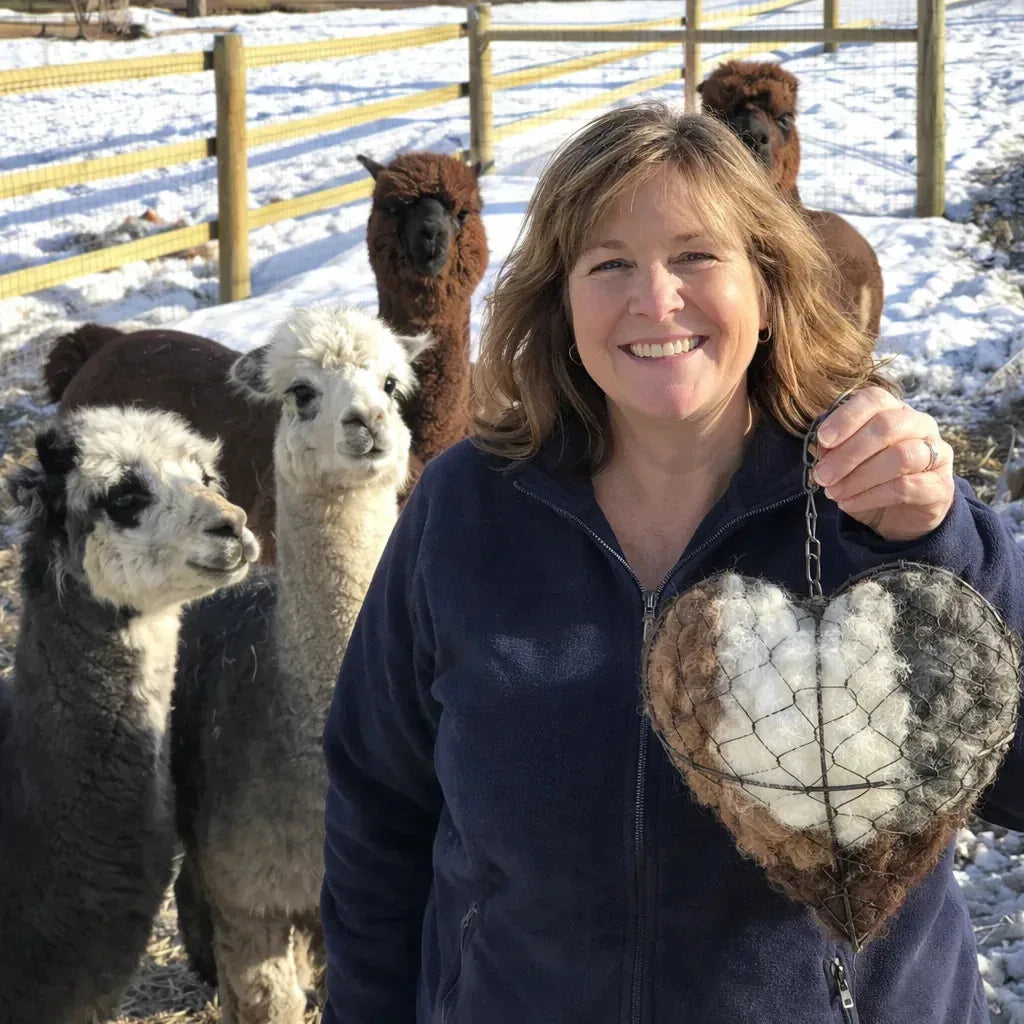 Handmade Alpaca Fiber Nesting Heart
