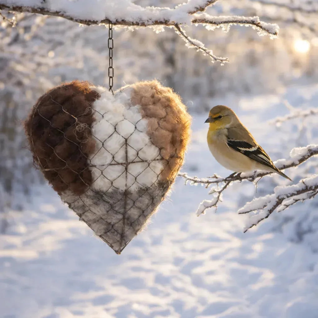 Handmade Alpaca Fiber Nesting Heart