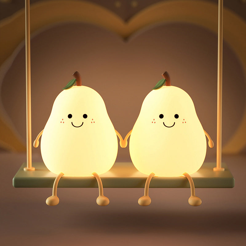 Pear Shaped Night Light With Soft Adjustable Glow