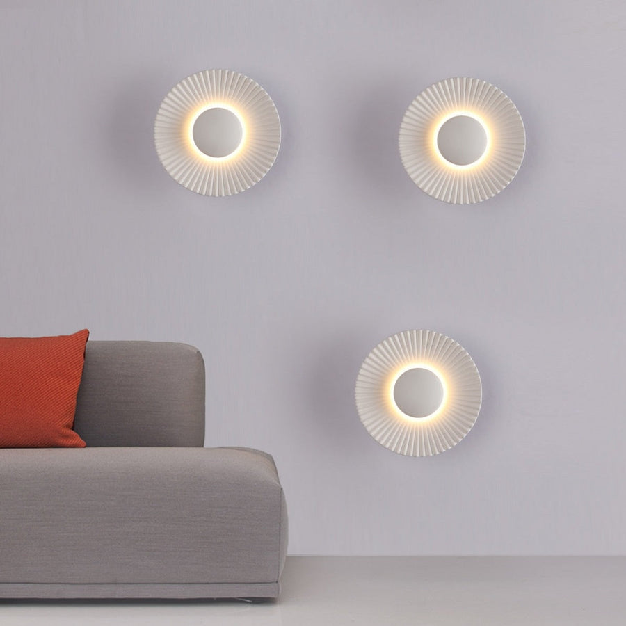 Hasna SunRay Wall Lamp | Modern Metallic Sun Design