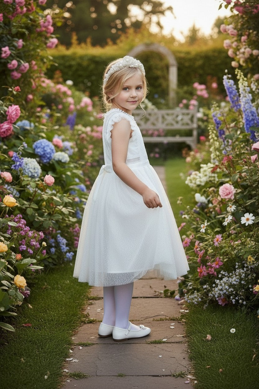 CLARA ANTIQUE WHITE DRESS