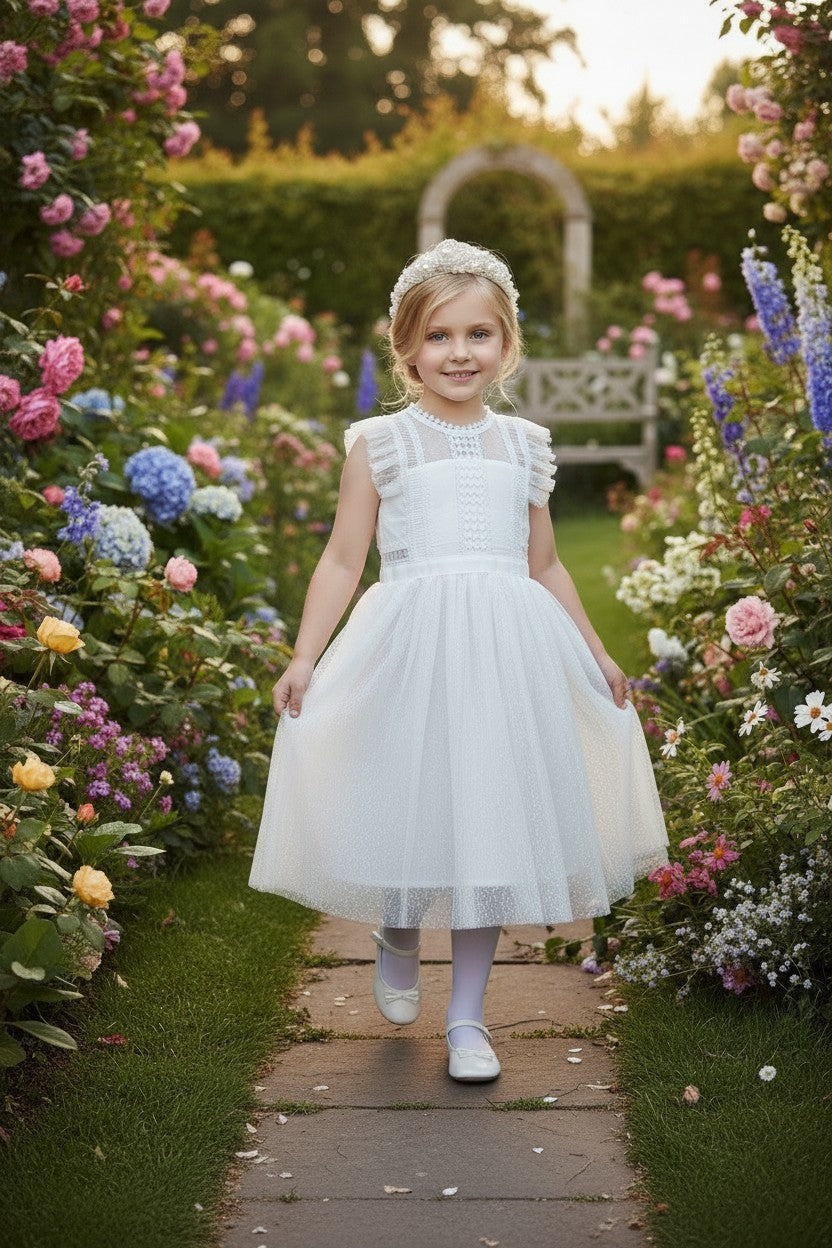 CLARA ANTIQUE WHITE DRESS