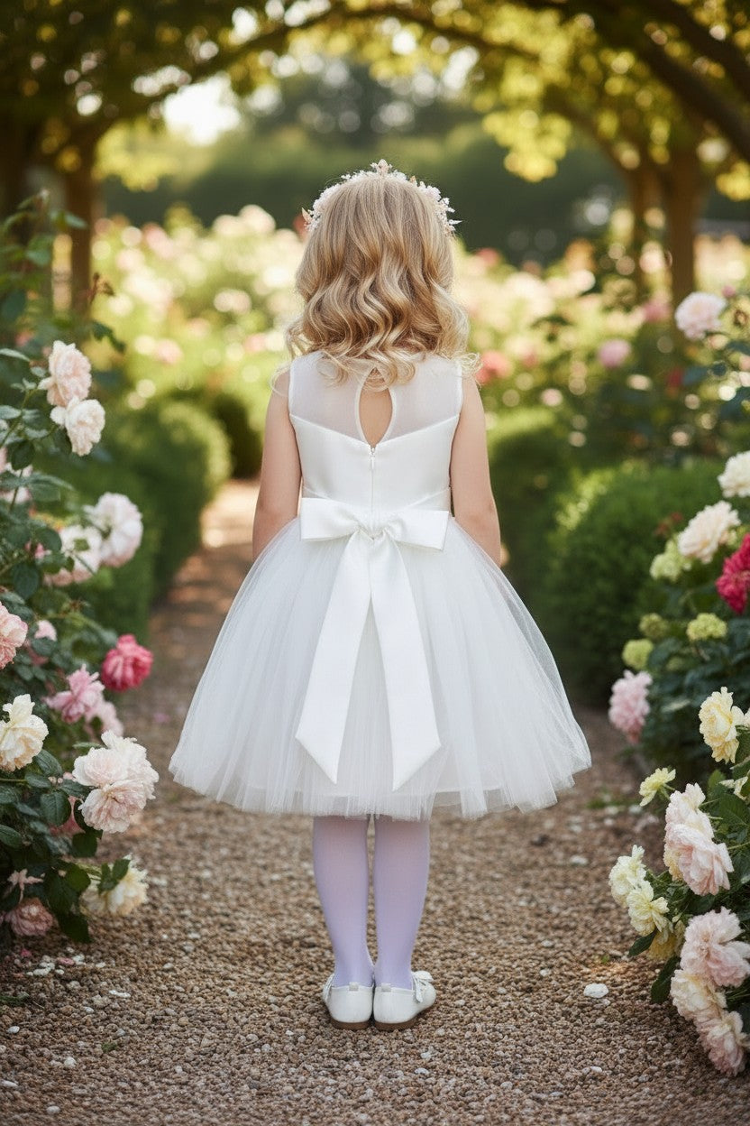 FRANCY WHITE DRESS & BELT SET