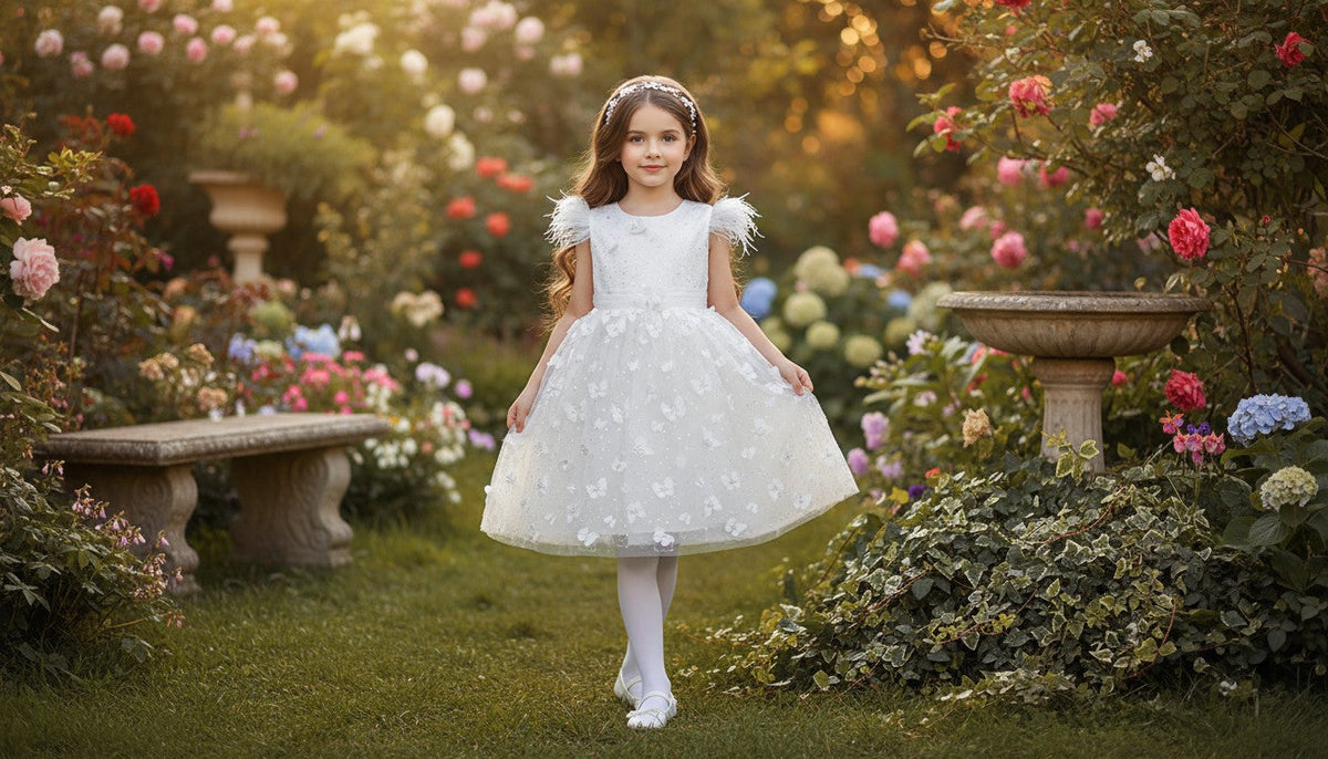 ERICA BUTTERFLY WHITE DRESS