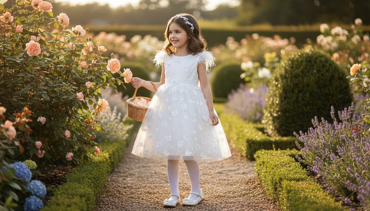 ERICA BUTTERFLY WHITE DRESS