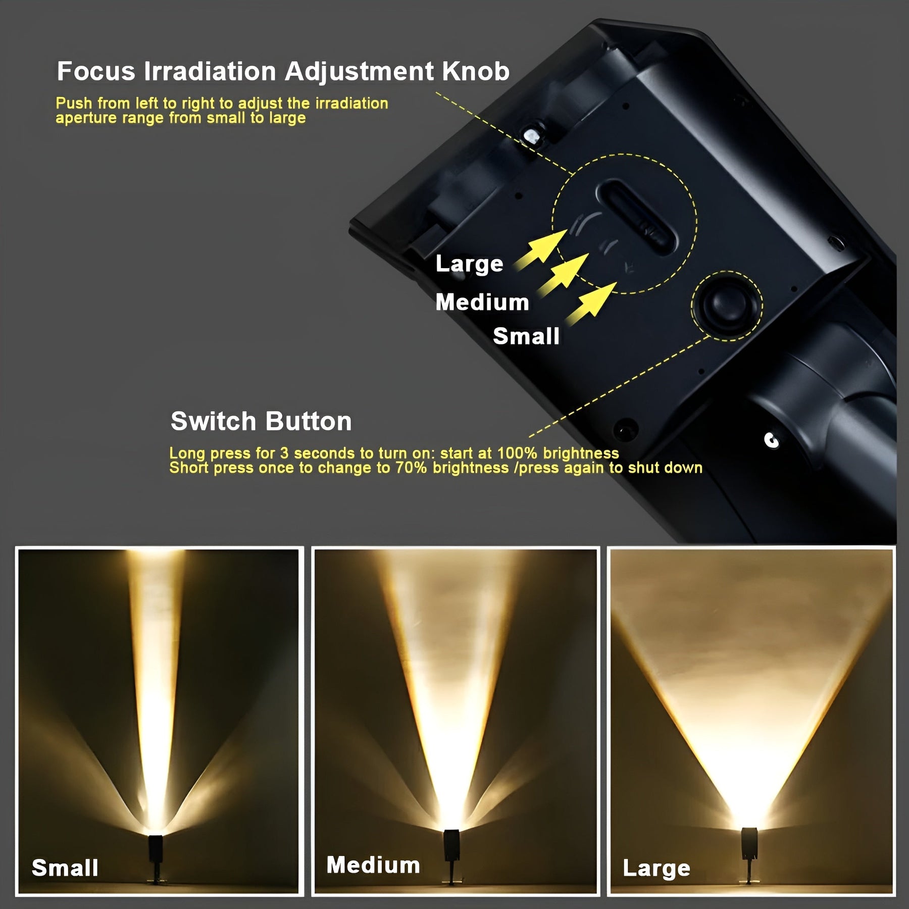 Solar Outdoor Spot Light Adjustable Head Garden Light